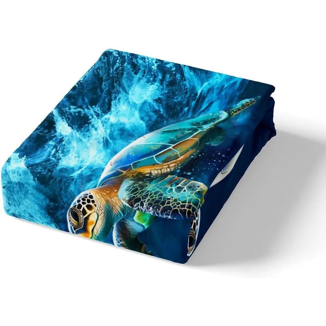 Feelyou Blue Pattern Duvet Cover Set - Multi-Size Cloud Bedding, Vibrant Print Animals Sea Turtle Marine Life Decor, Cozy Luxury Textiles for Modern Hawaii Tropical Deep Sea Themed Rooms