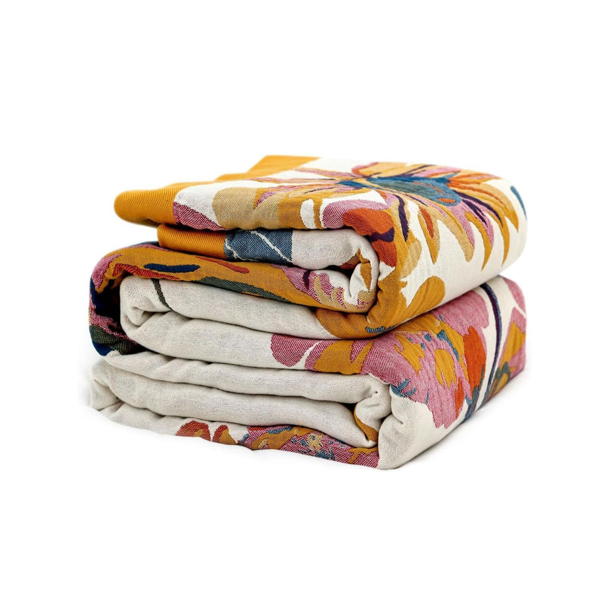 Boho Throw Blanket, 100% Cotton Lightweight Throws for Couch 50"x60"