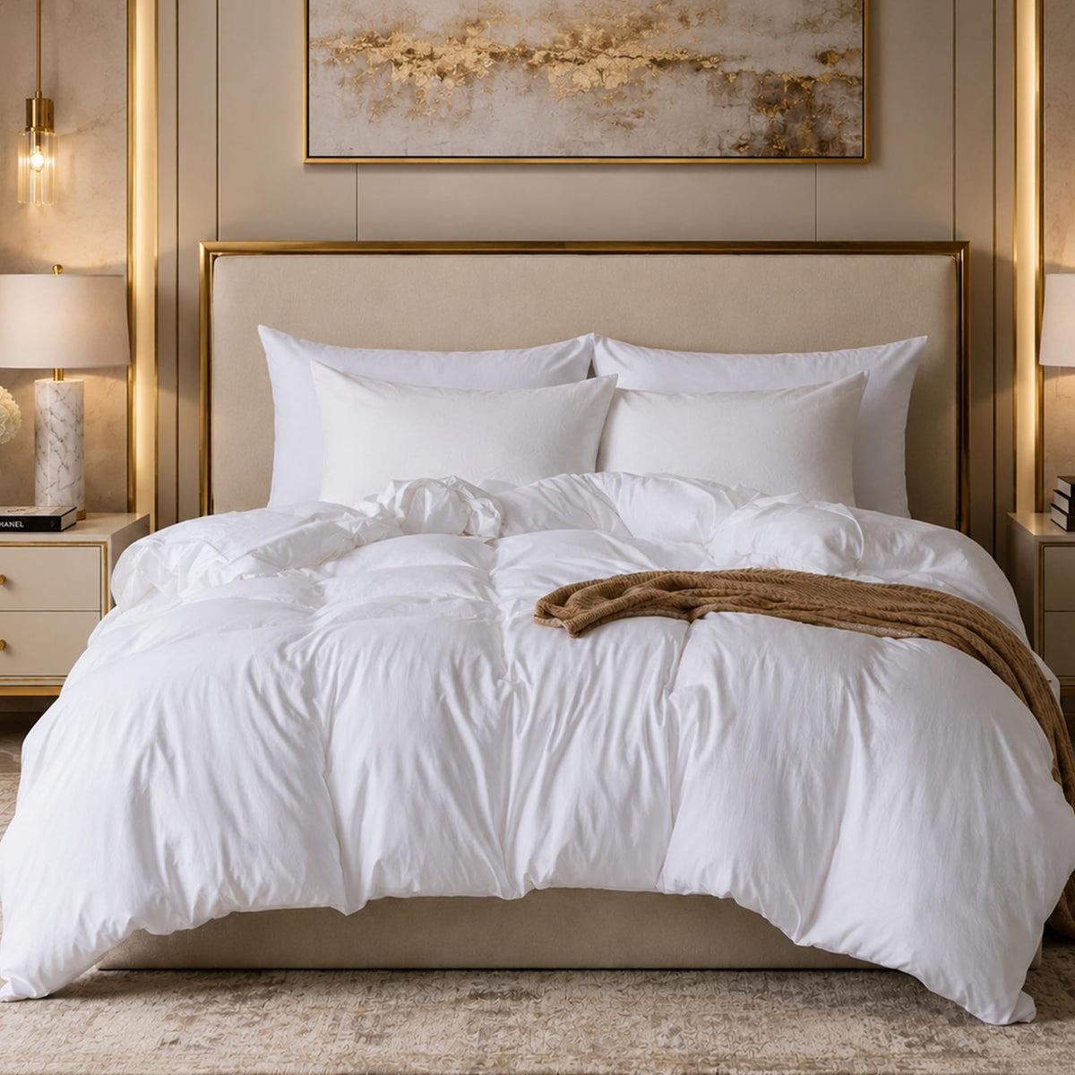 ROSE&RISY Duvet Cover Set Twin Size, Blue Striped Comforter Cover with Button Closure, Breathable and Cooling, Includes 1 Duvet Cover, 1 Pillowcase, No Comforter, (Blue Stripe, Twin)