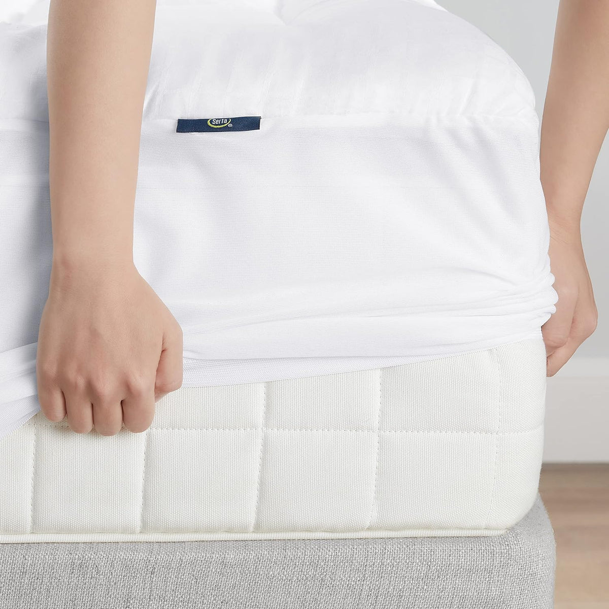 Serta ComfortSure Quilted Cotton Pillowtop Mattress Pad, Queen