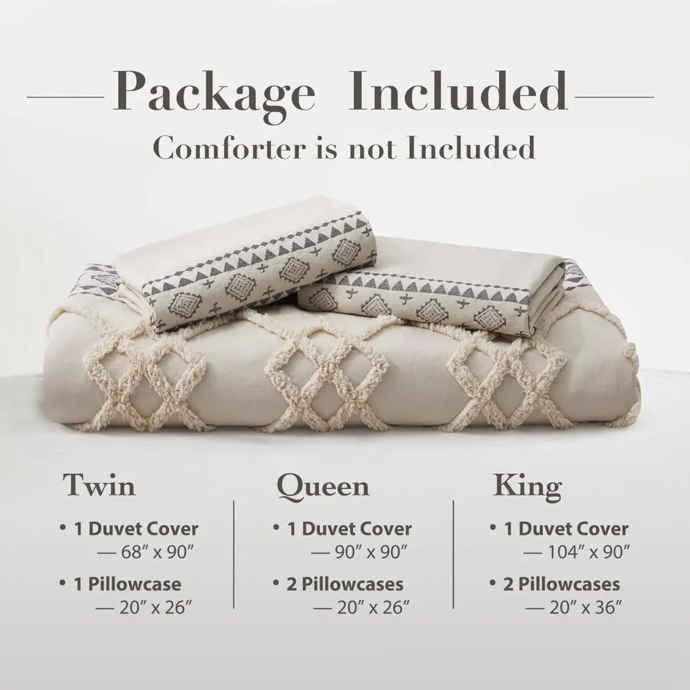 Duvet Cover Set King Size, Beige and Gray Clash 3 Pieces Microfiber Bedding Set, Durable and Soft Duvet Covers with Zipper and Ties, 104"*00"