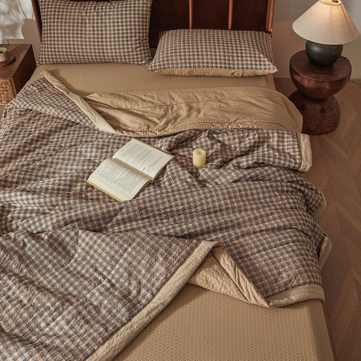 Cloudy Soft Puff Quilt, Breathable and Skin-Friendly, Air Conditioning Blanket, Lightweight Summer Bedding, Anti-Wrinkle Apartment Use, Soft Lightweight Quilts