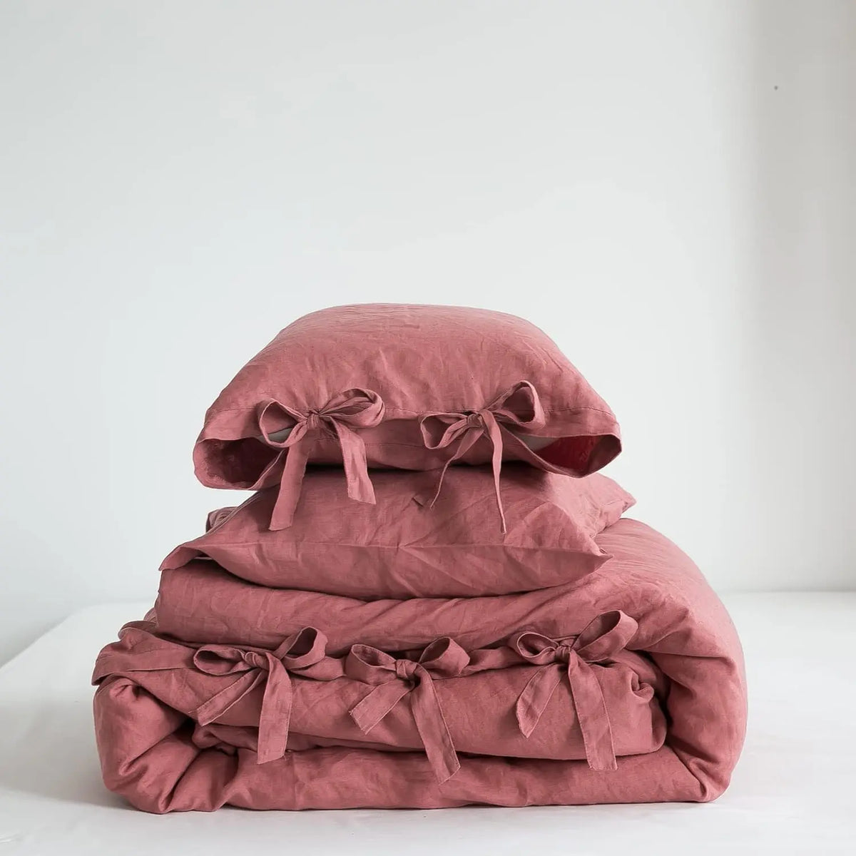Simple&Opulence 100% Linen Duvet Cover Set, Belgian Flax Cooling Durable Stone Washed Breathable Bedding with Tie Closure, Memorial Day Gift Option