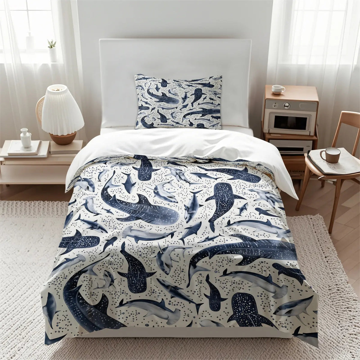 2/3Pcs Ultra Soft Polyester 2Pcs Psychedelic Neon Sea Turtle Coral Reef Duvet Cover Set Easy Care Washable Comforter Cover With Pillowcase Trendy Vibrant Ocean Pattern Home Bedding Decoration