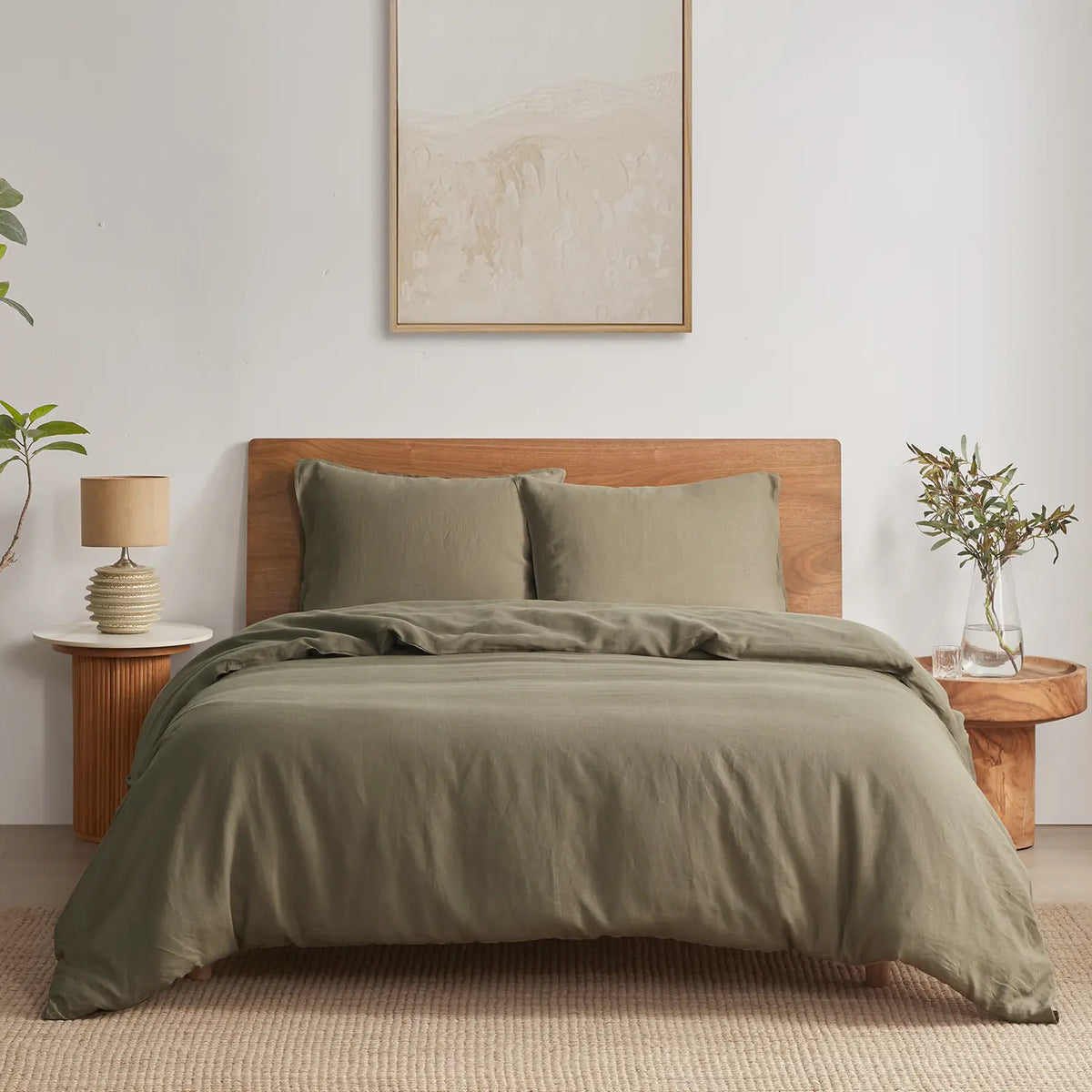 DAPU 100% Linen Duvet Cover Set, Pure Natural French Flax Linen Duvet Cover With 8 Corner Ties and Zipper Closure, Soft Breathable Durable for Hot Sleepers, Cool in the Summer