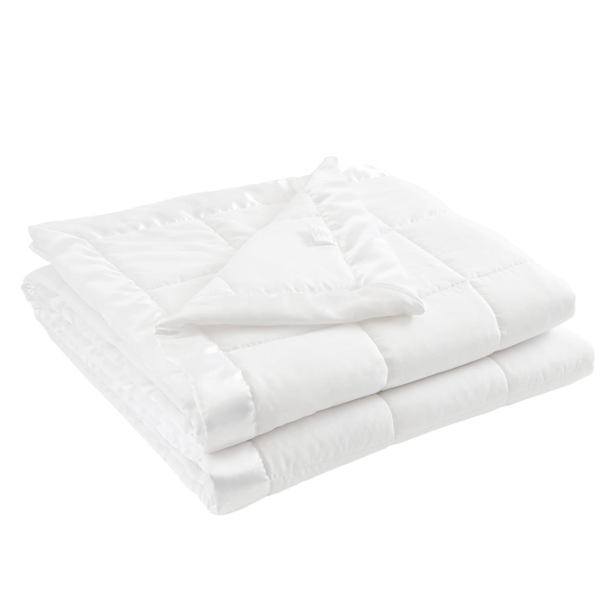 Madison Park Down Alternative Queen Blanket for Bed, Satin Trim, Blue