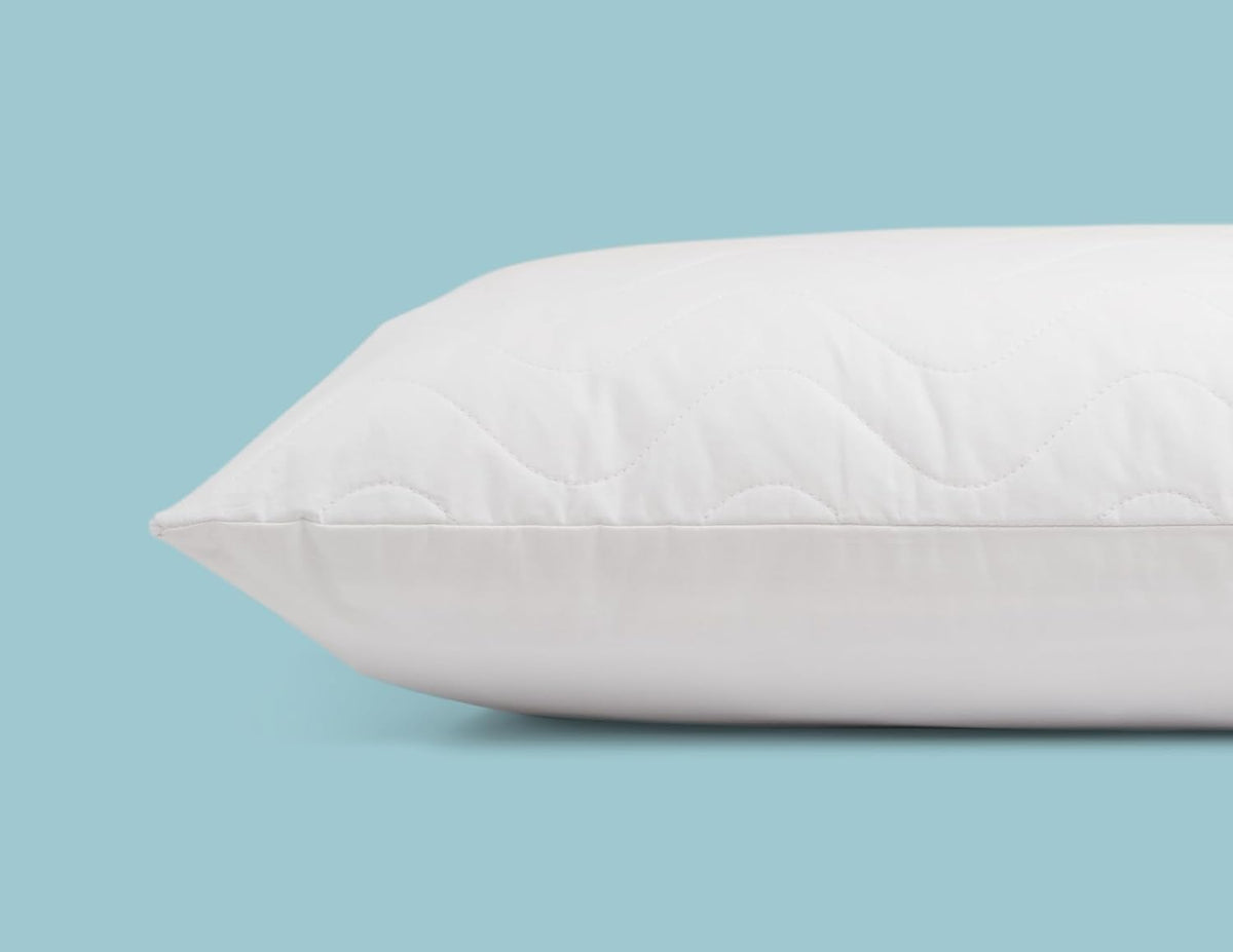 Mediflow Quilted Pillow Protector: Zippered Protection from Dust and Allergens, Adds a Layer of Luxury and Comfort