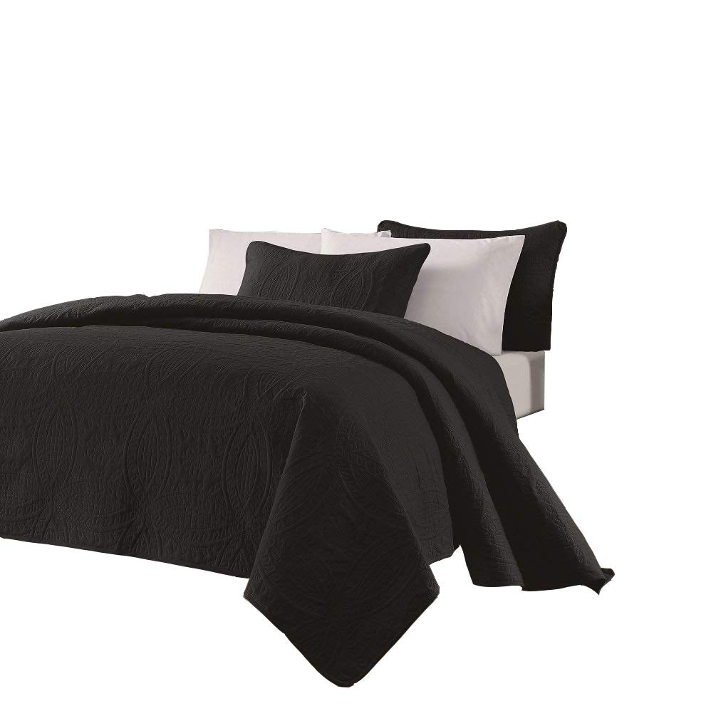 Chezmoi Collection Austin 3-piece Oversized Bedspread Coverlet Set (Queen, Teal)