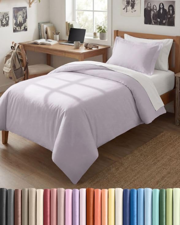 Duvet Cover Queen Size - Extra Soft 3 Piece with Zipper Closure - White