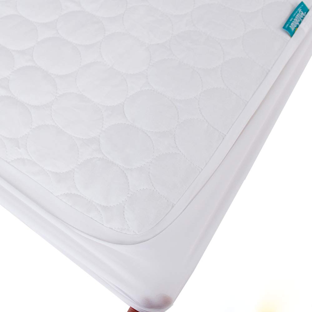 Crib Mattress Protector Sheets Waterproof 2 Pack, 52” x 28” White