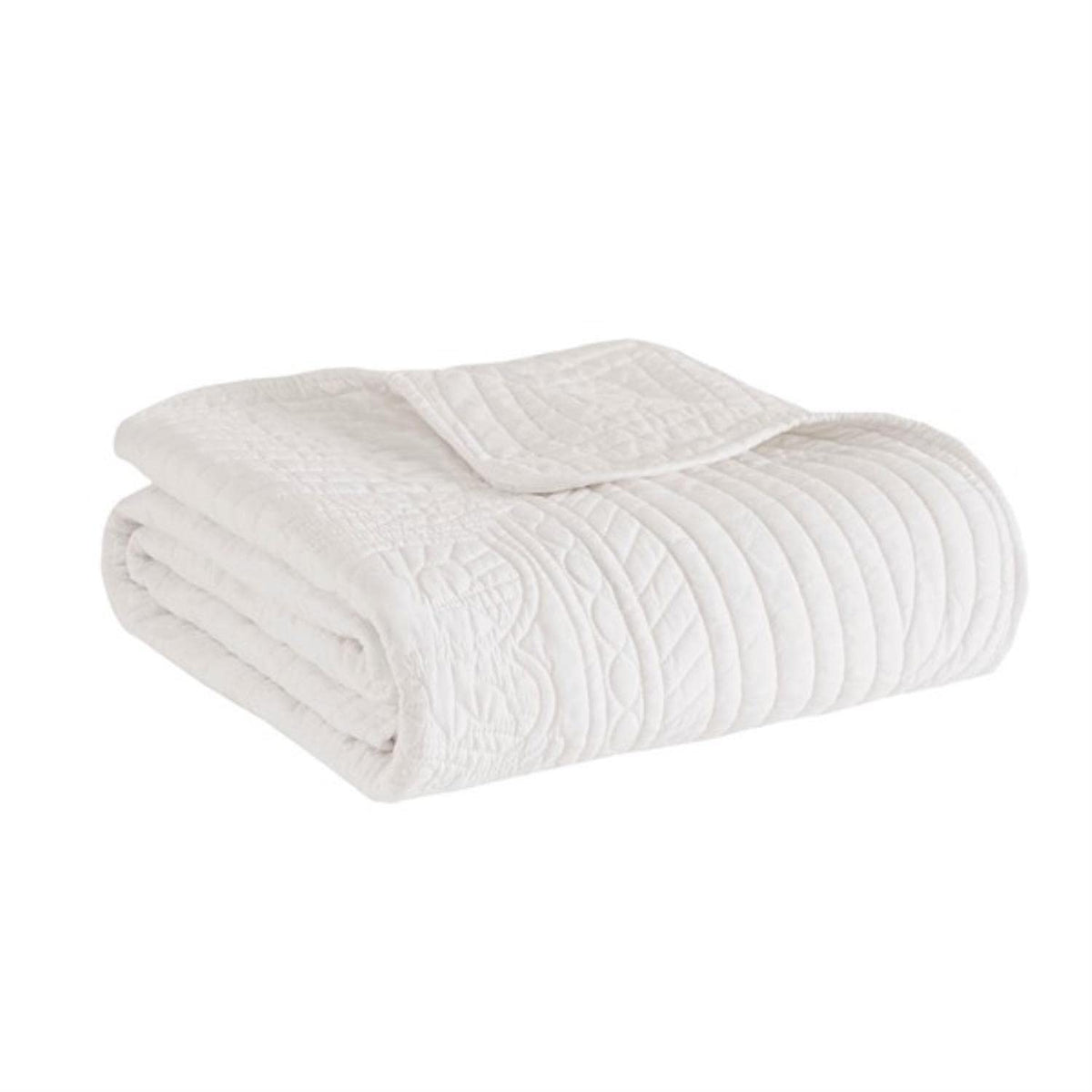 Madison Park Luxe Damask Stitching Throw Blanket, 60"x72"