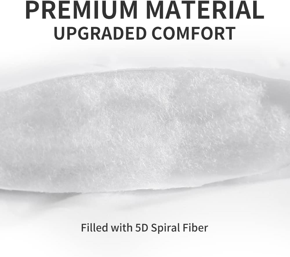 SLEEP ZONE Cooling Mattress Topper Queen Mattress Pad, Quilted Fitted Mattress Cover, Machine Washable, Soft Fluffy Down Alternative, Deep Pocket 8~21 inch (White, Queen)
