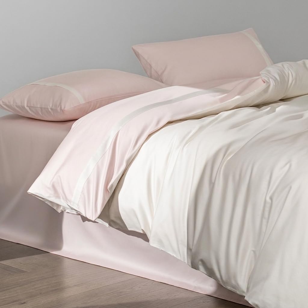 Cream White Duvet Cover Queen Size Ultra Soft 100% Egyptian Cotton