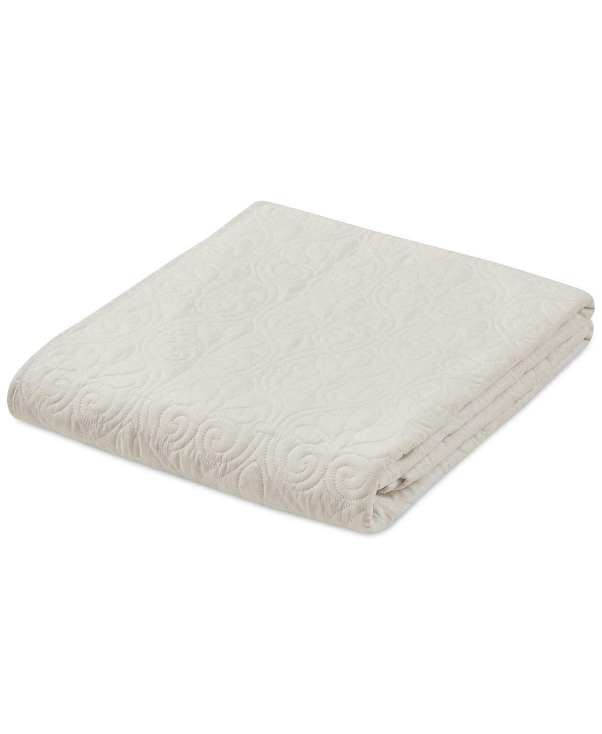 Madison Park Luxe Damask Stitching Throw Blanket, 60"x72"