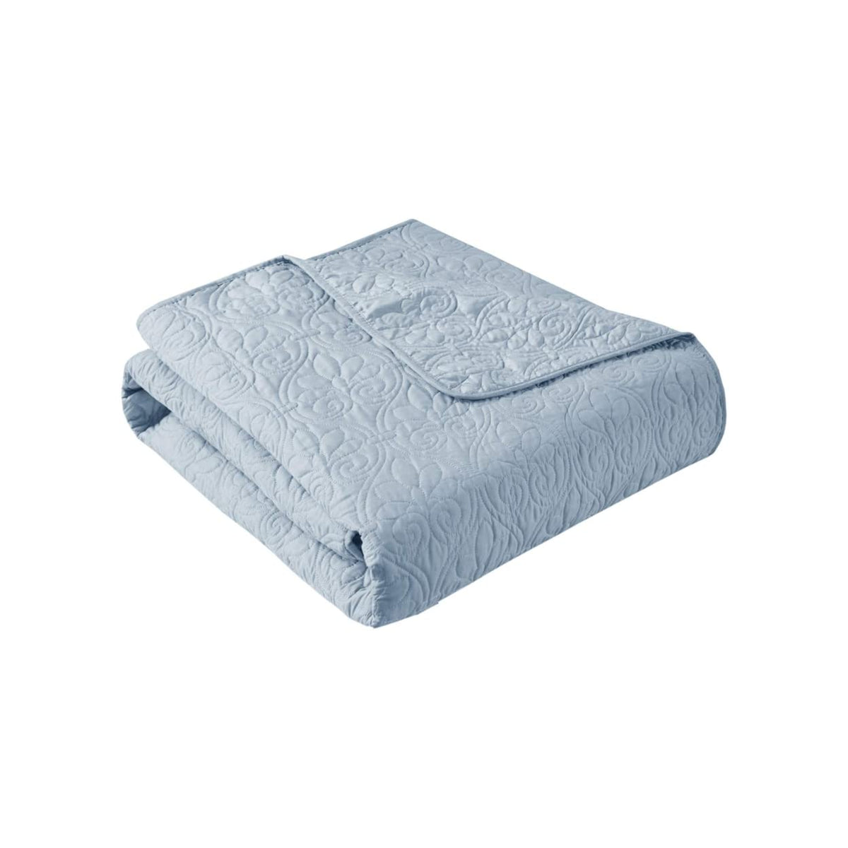Madison Park Luxe Damask Stitching Throw Blanket, 60"x72"