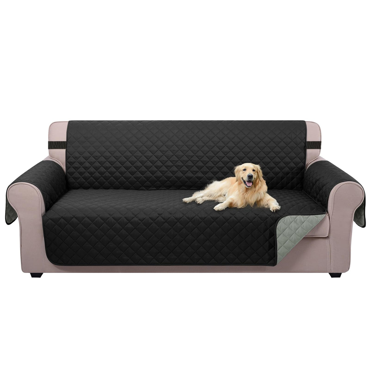 U-NICE HOME Reversible Sofa Cover Couch Cover for Dogs, Beige/Beige
