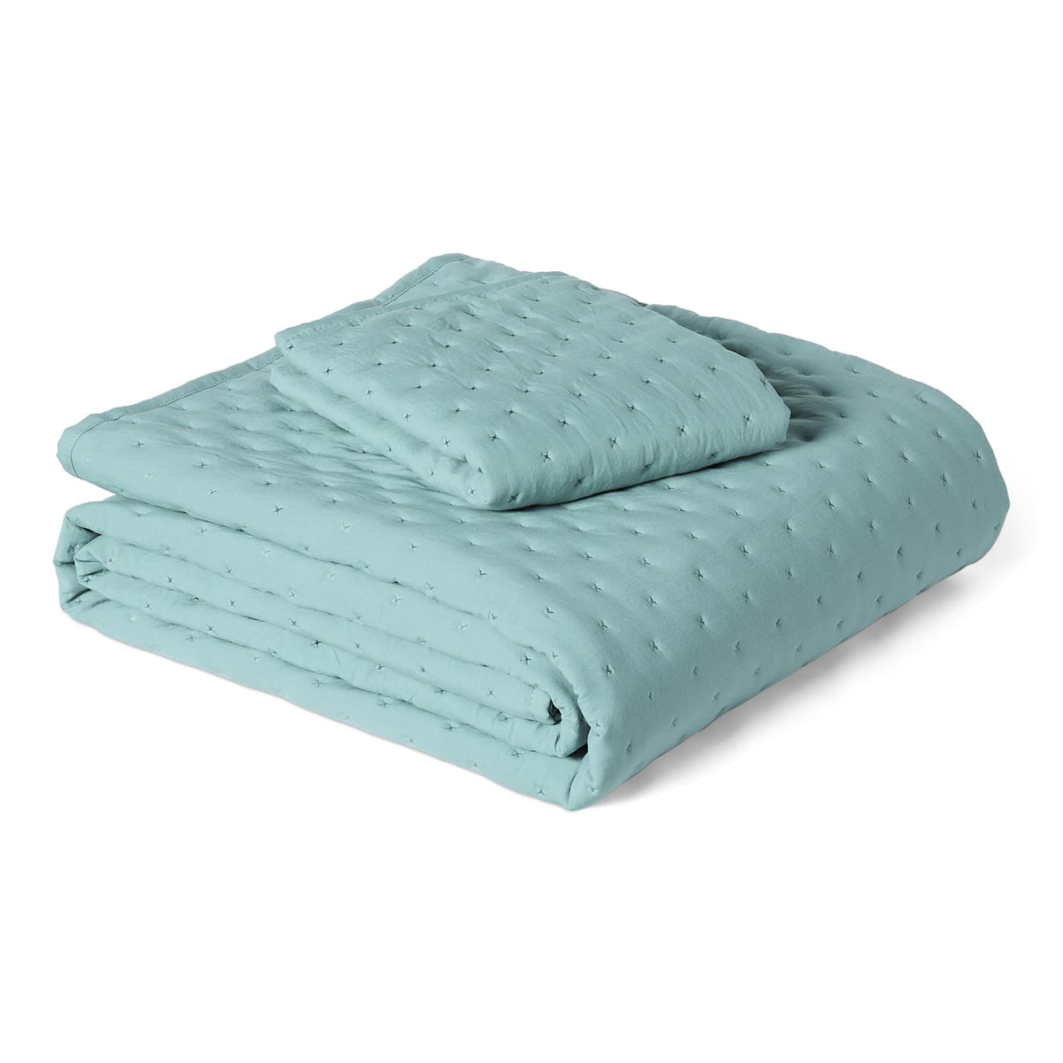 Amazon Basics Brushed Microfiber Quilt Set, Extra Soft with Natural Texture, 2-Piece, Twin/Twin XL, Beige