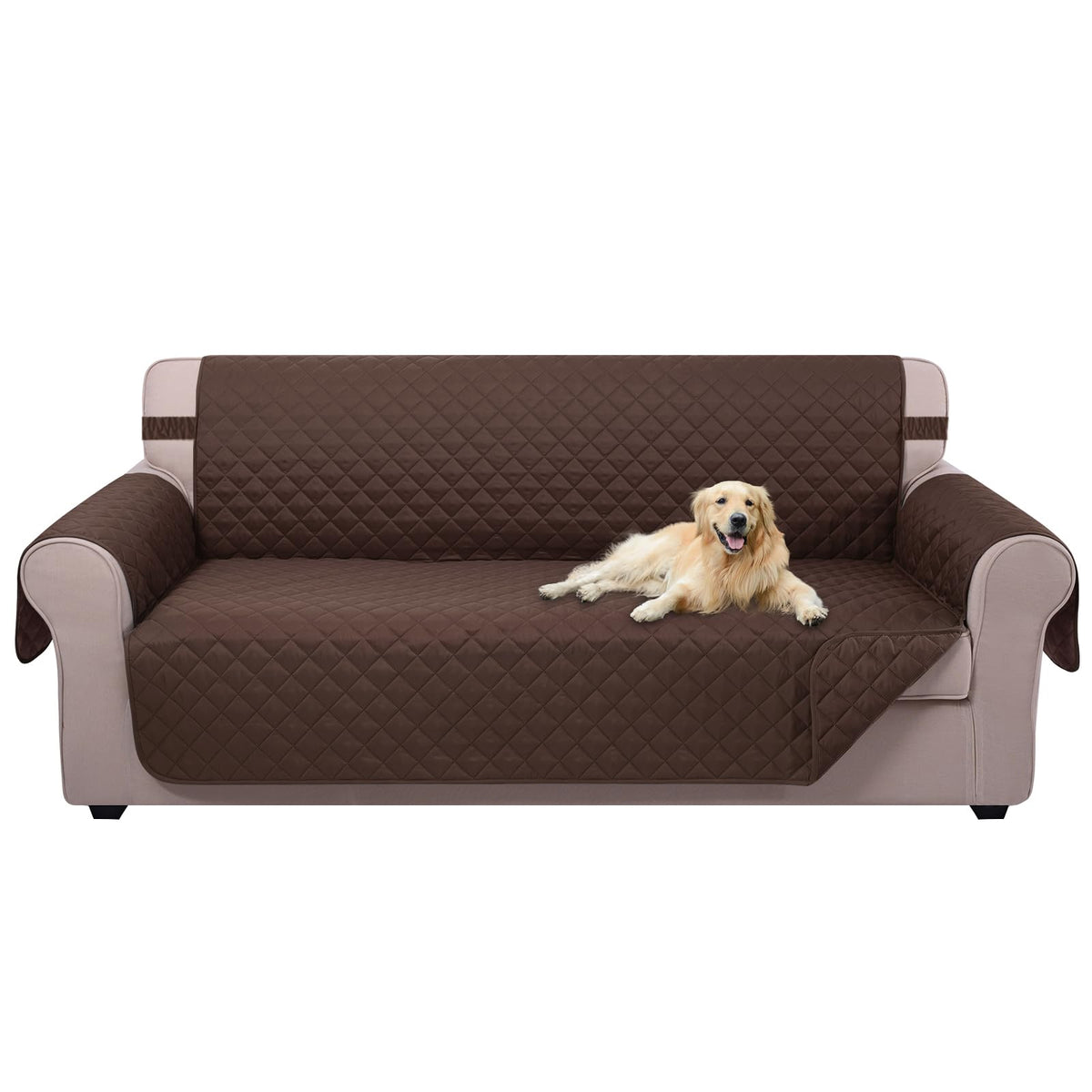 U-NICE HOME Reversible Sofa Cover Couch Cover for Dogs, Beige/Beige