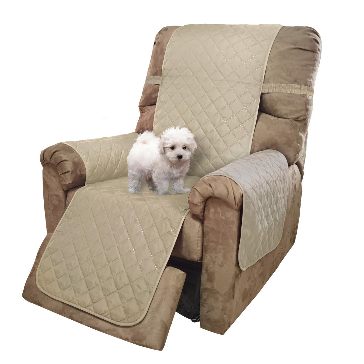 U-NICE HOME Reversible Sofa Cover Couch Cover for Dogs, Beige/Beige