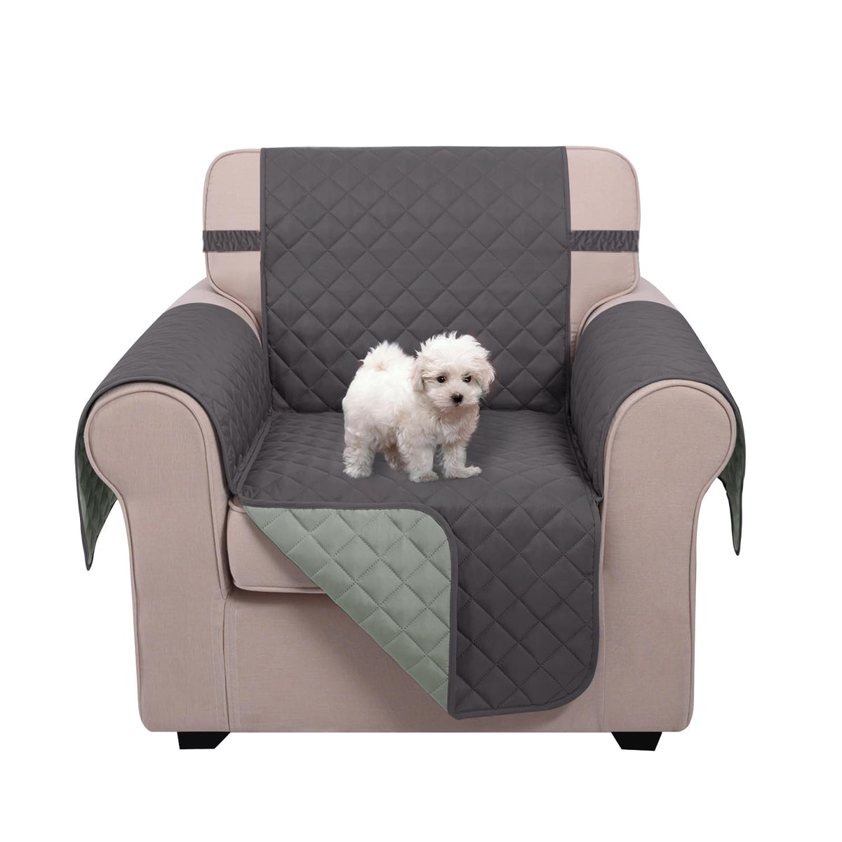 U-NICE HOME Reversible Sofa Cover Couch Cover for Dogs, Beige/Beige