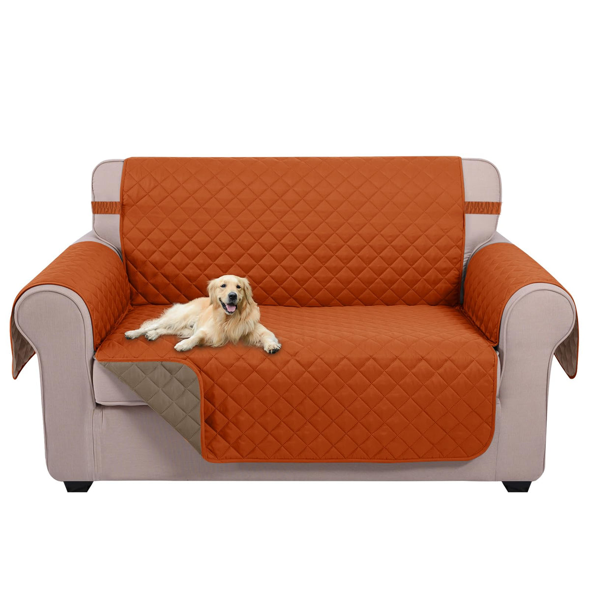U-NICE HOME Reversible Sofa Cover Couch Cover for Dogs, Beige/Beige