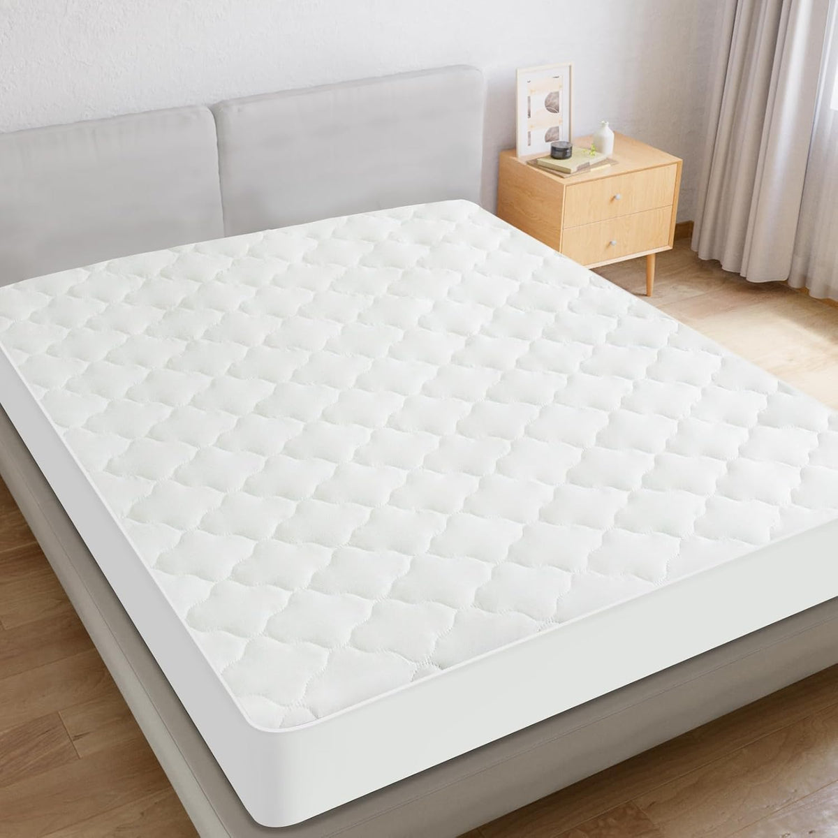 Mattress Protector Pad Cover Waterproof Twin Size Quilted for Single Bed
