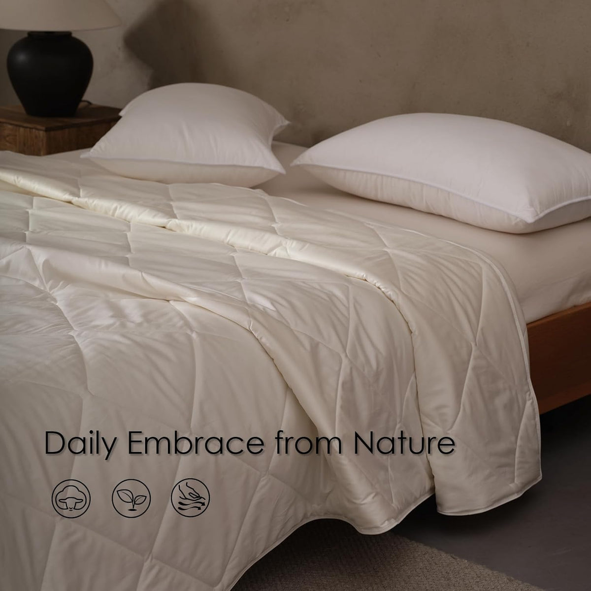 EP Mode Pure Wool Comforter, Lightweight for Summer, Twin