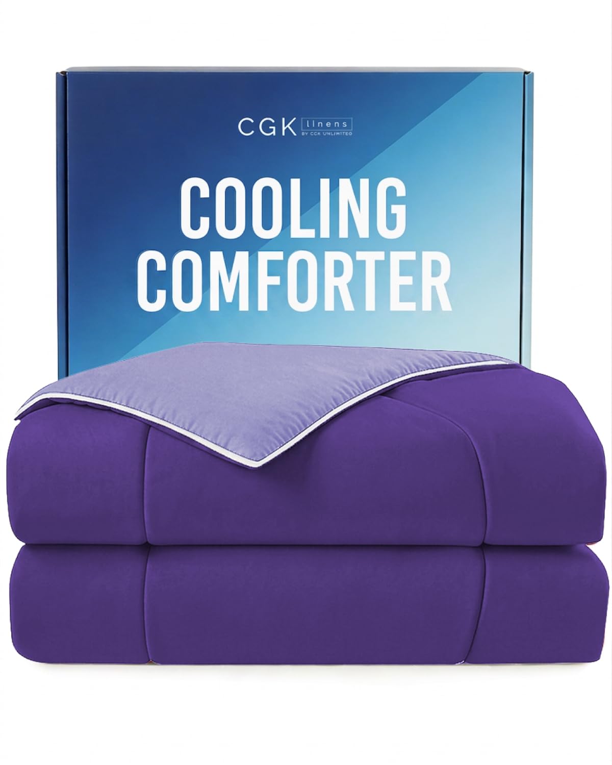CGK Cooling Comforter Queen - Summer Blanket - 90x90 (Sky Blue)