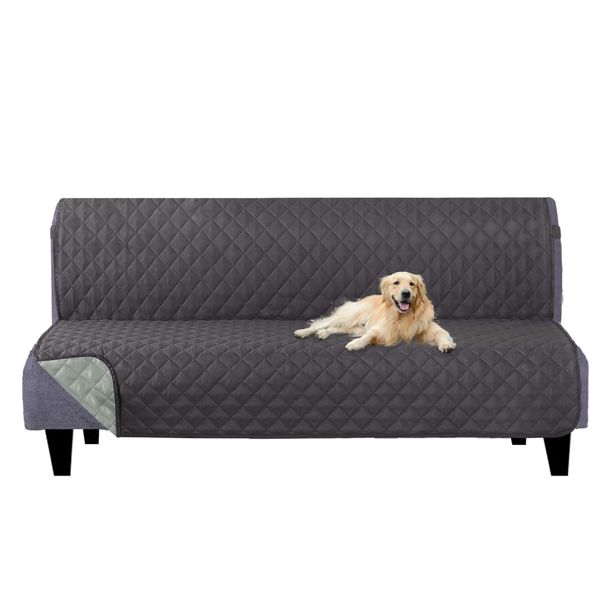 U-NICE HOME Reversible Sofa Cover Couch Cover for Dogs, Beige/Beige