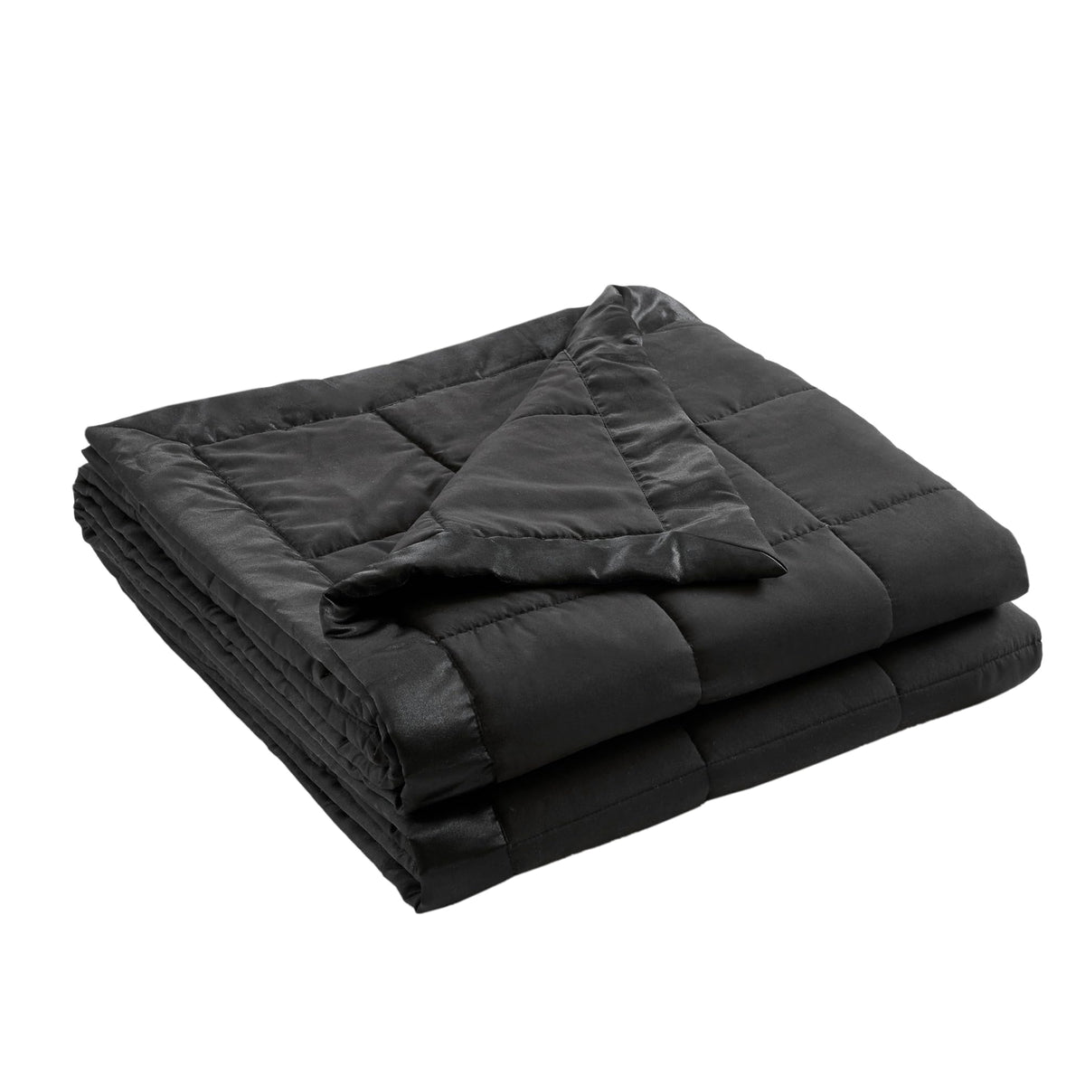 Madison Park Down Alternative Queen Blanket for Bed, Satin Trim, Blue