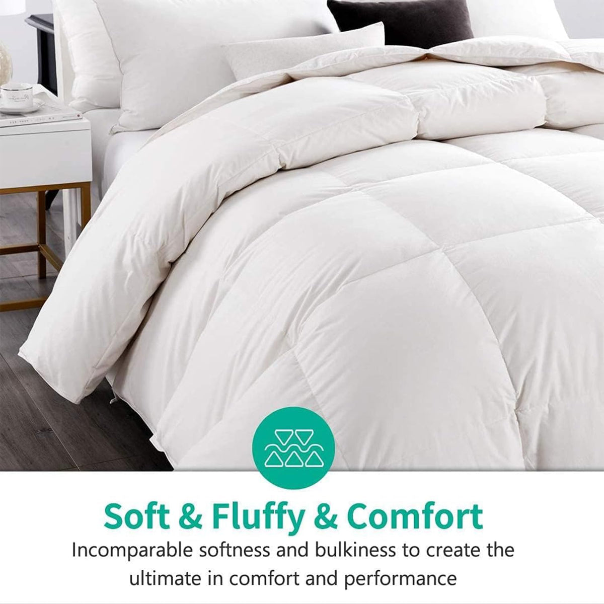 APSMILE Lightweight Duvet Insert Queen,Summer Down Feather Fibers Comforter