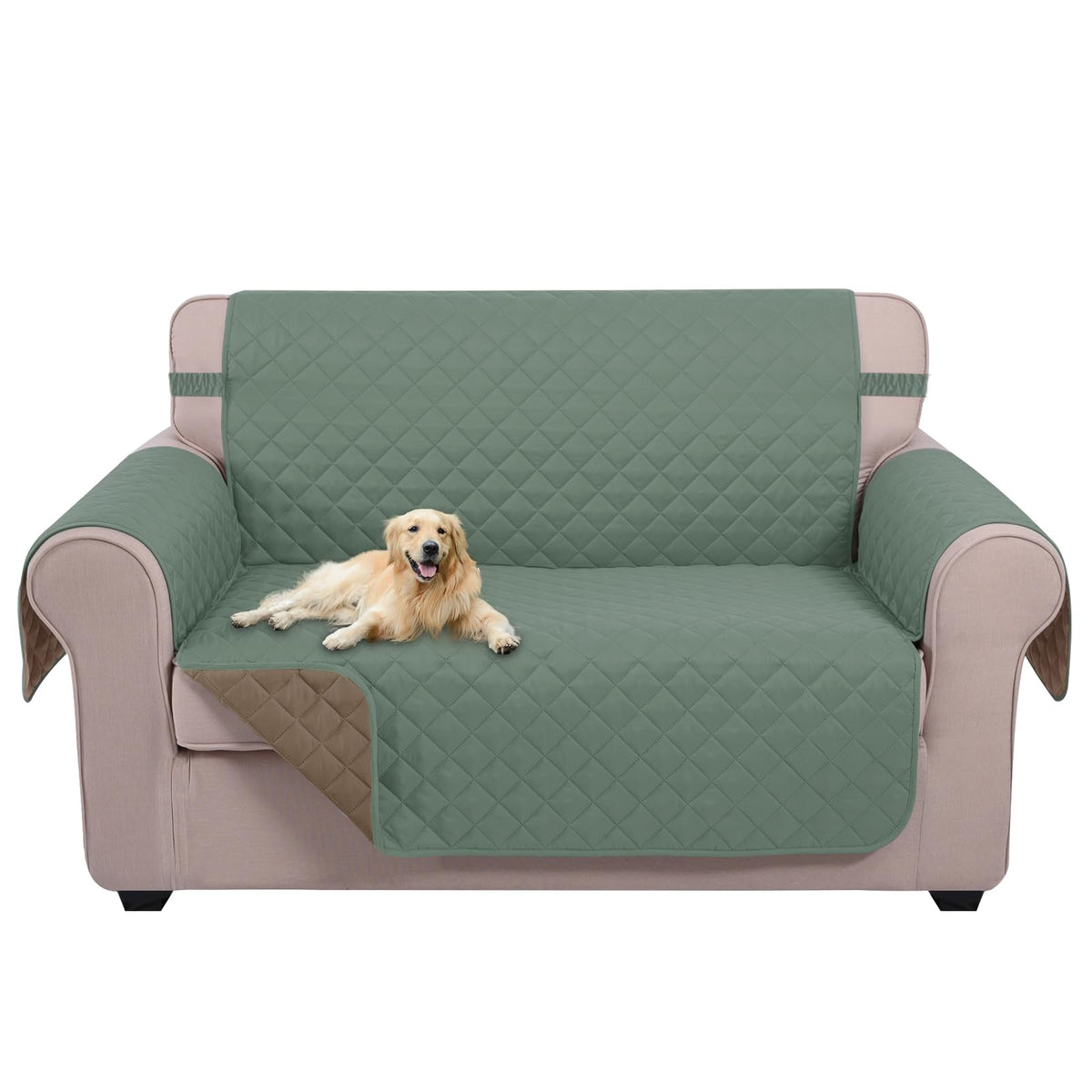 U-NICE HOME Reversible Sofa Cover Couch Cover for Dogs, Beige/Beige