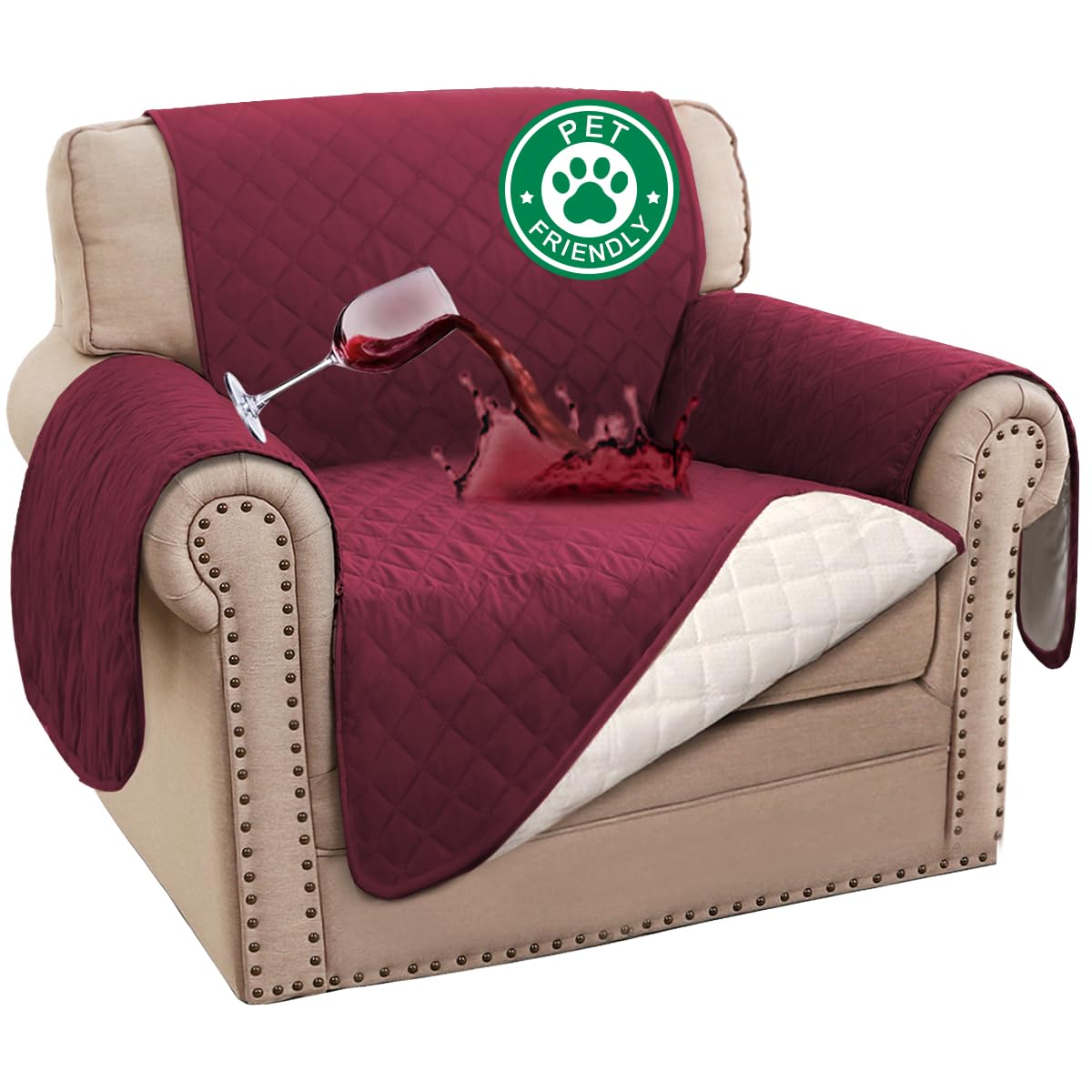 Turquoize 100% Waterproof Sofa Covers Couch Cover for Dogs, Sofa 70"