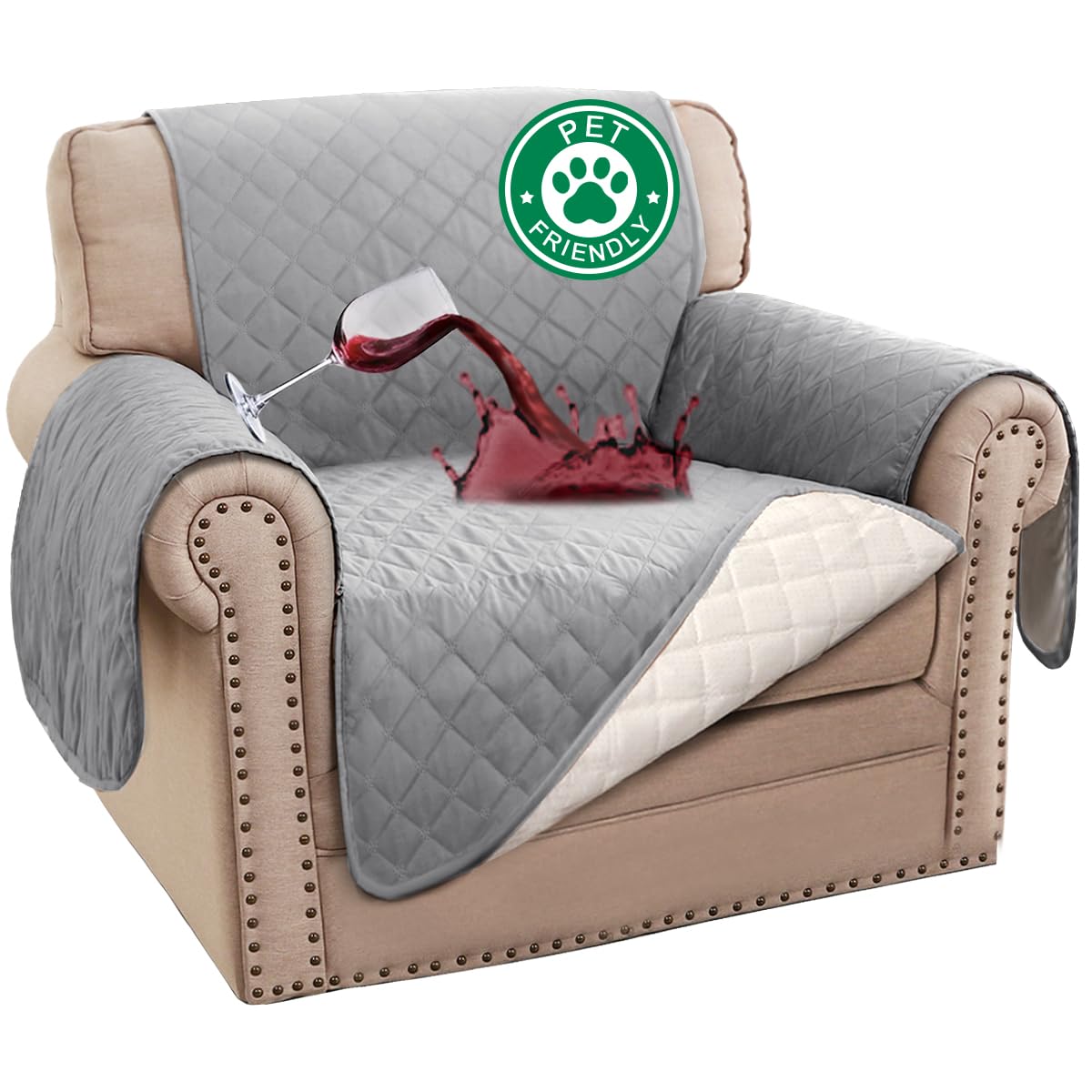 Turquoize 100% Waterproof Sofa Covers Couch Cover for Dogs, Sofa 70"