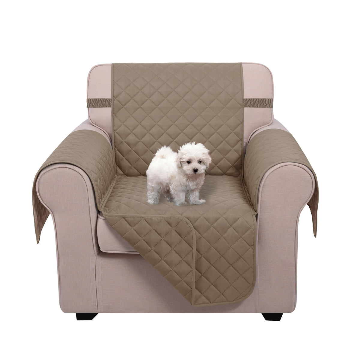 U-NICE HOME Reversible Sofa Cover Couch Cover for Dogs, Beige/Beige