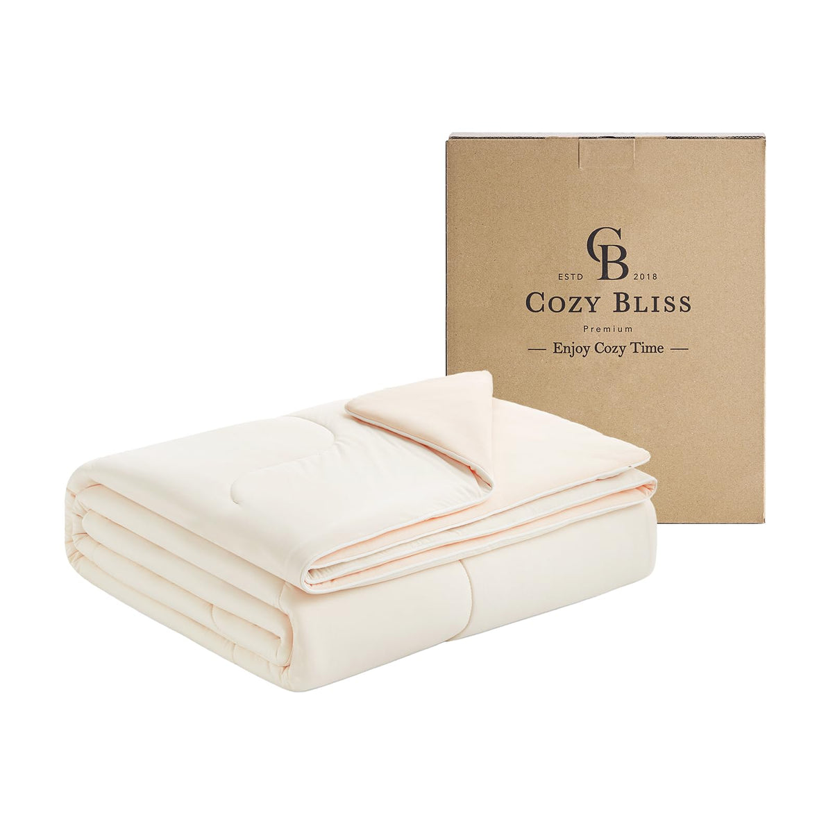 Cozy Bliss Cooling Comforter Queen Size x Sorona® Viscose Natural Fiber, Reversible Silky Smooth Cooling Blanket with Q-Max＞0.45 for Hot Sleepers & Night Sweats, Cool Grey, 90"x90"