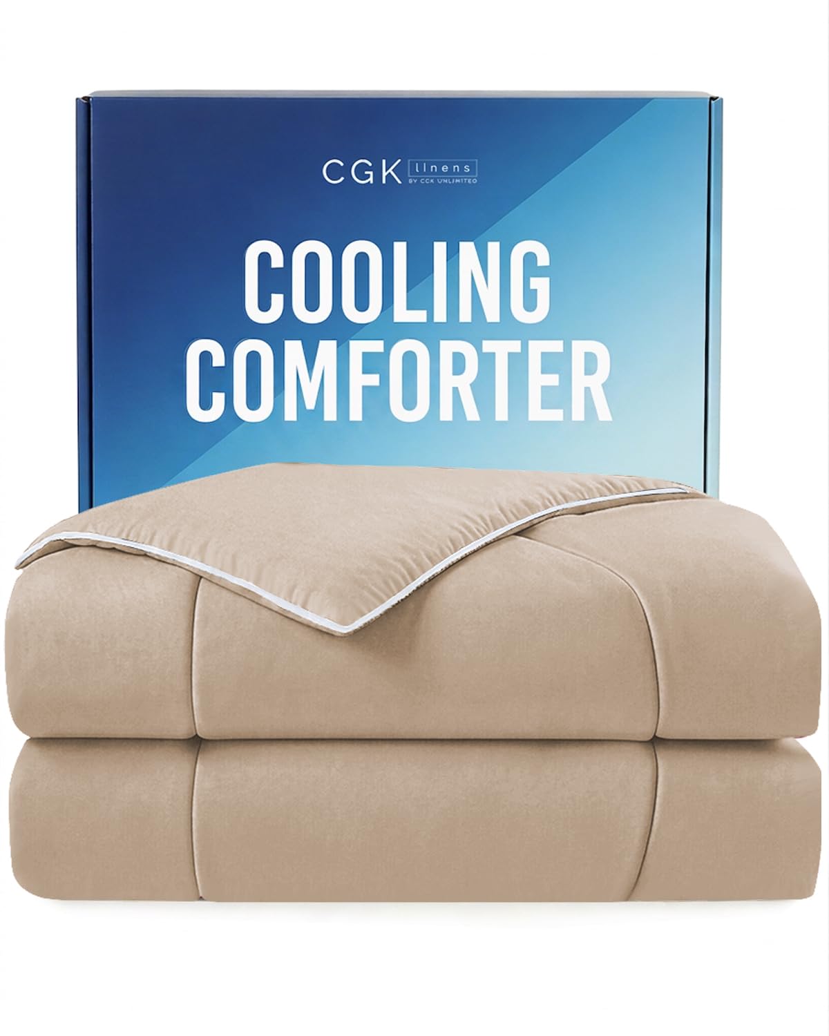 CGK Cooling Comforter Queen - Summer Blanket - 90x90 (Sky Blue)