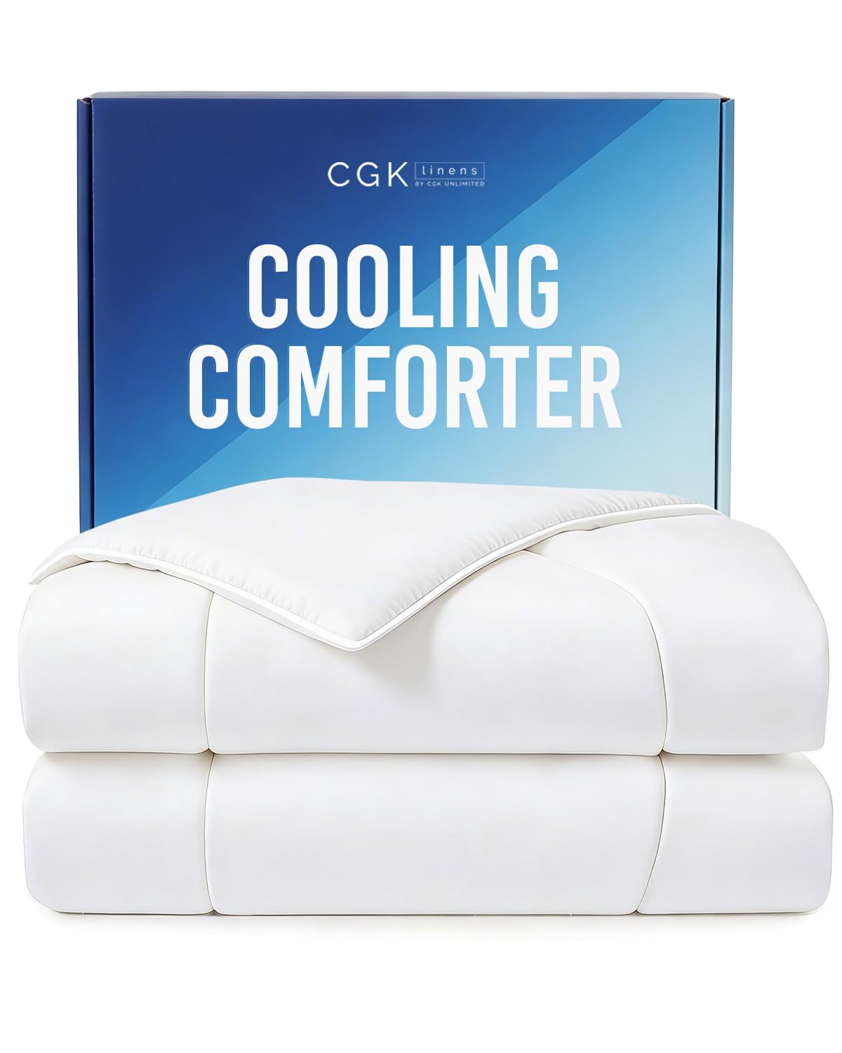 CGK Cooling Comforter Queen - Summer Blanket - 90x90 (Sky Blue)