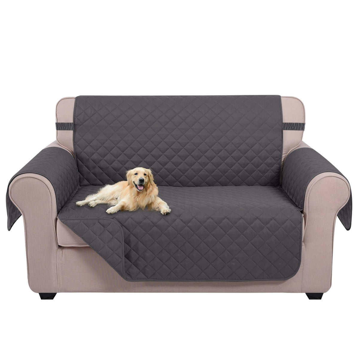 U-NICE HOME Reversible Sofa Cover Couch Cover for Dogs, Beige/Beige