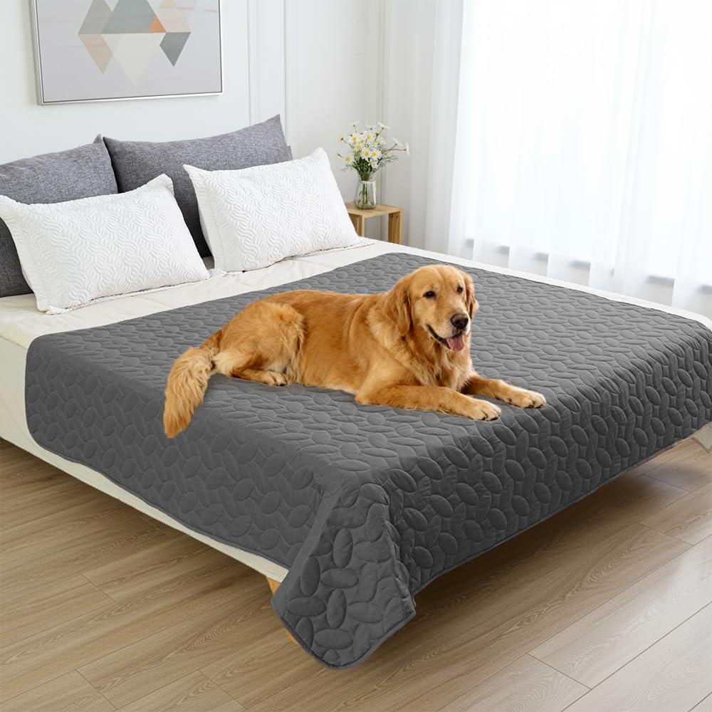 Ameritex Pet Bed Cover Dog Bed Blanket for Sofa and Furniture Waterproof New Pattern Design (30x70 Inch, Dark Grey)