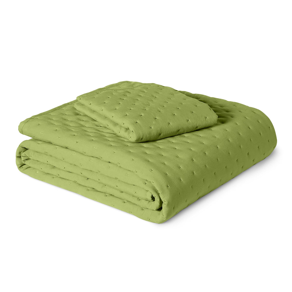 Amazon Basics Brushed Microfiber Quilt Set, Extra Soft with Natural Texture, 2-Piece, Twin/Twin XL, Beige