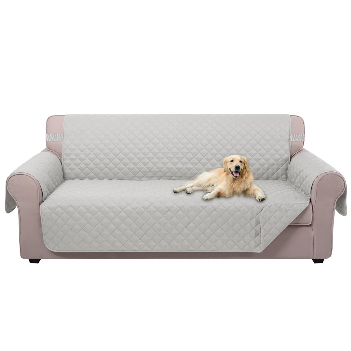 U-NICE HOME Reversible Sofa Cover Couch Cover for Dogs, Beige/Beige