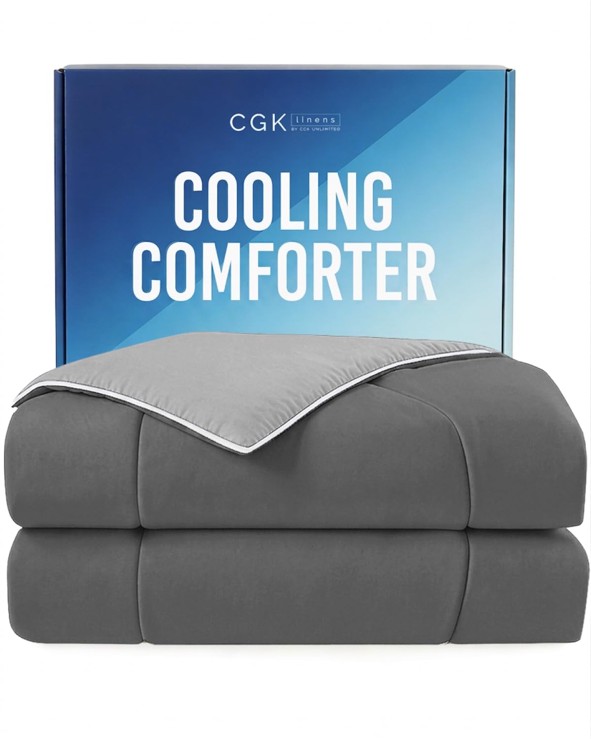 CGK Cooling Comforter Queen - Summer Blanket - 90x90 (Sky Blue)