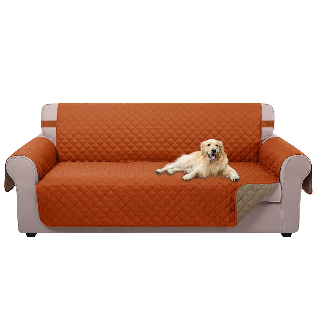 U-NICE HOME Reversible Sofa Cover Couch Cover for Dogs, Beige/Beige
