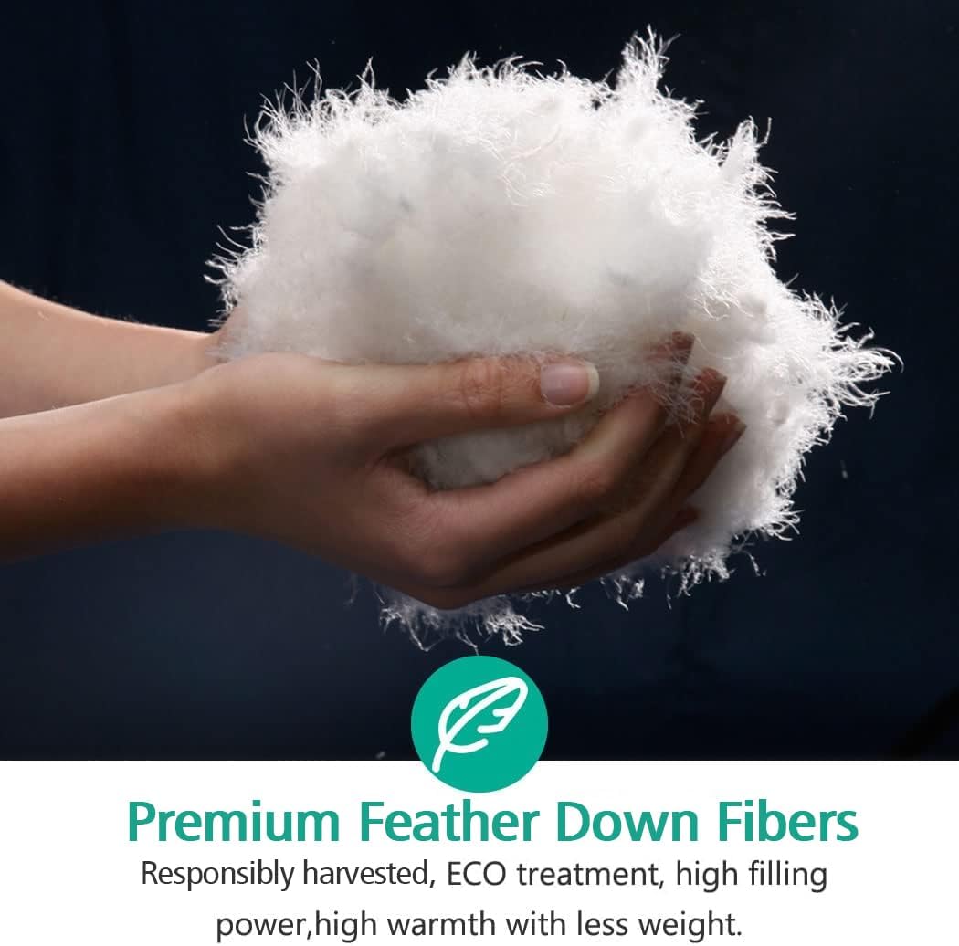 APSMILE Lightweight Duvet Insert Queen,Summer Down Feather Fibers Comforter