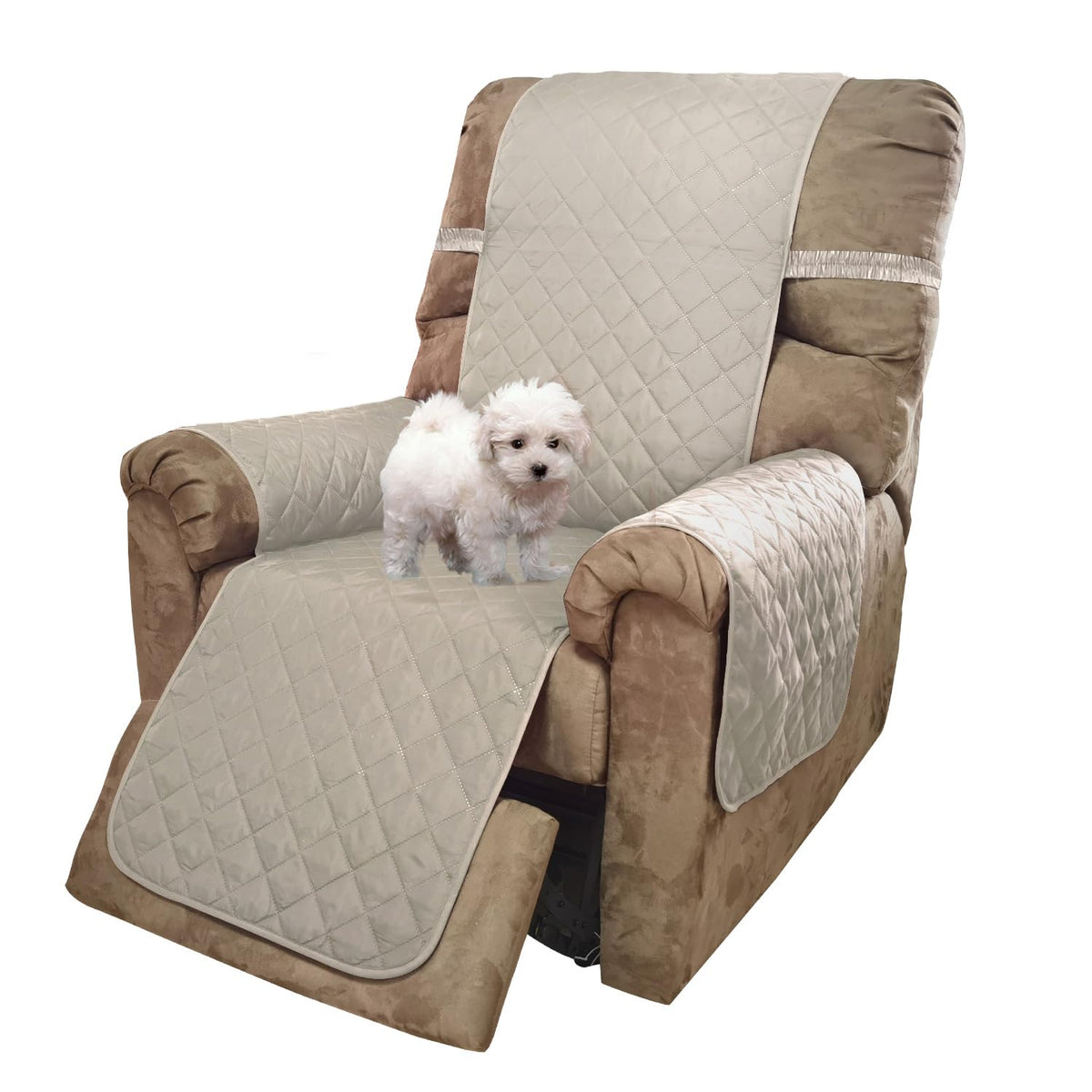 U-NICE HOME Reversible Sofa Cover Couch Cover for Dogs, Beige/Beige