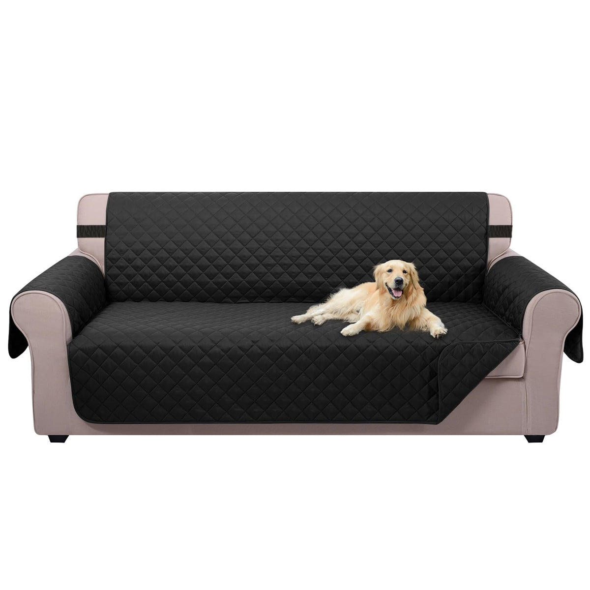 U-NICE HOME Reversible Sofa Cover Couch Cover for Dogs, Beige/Beige