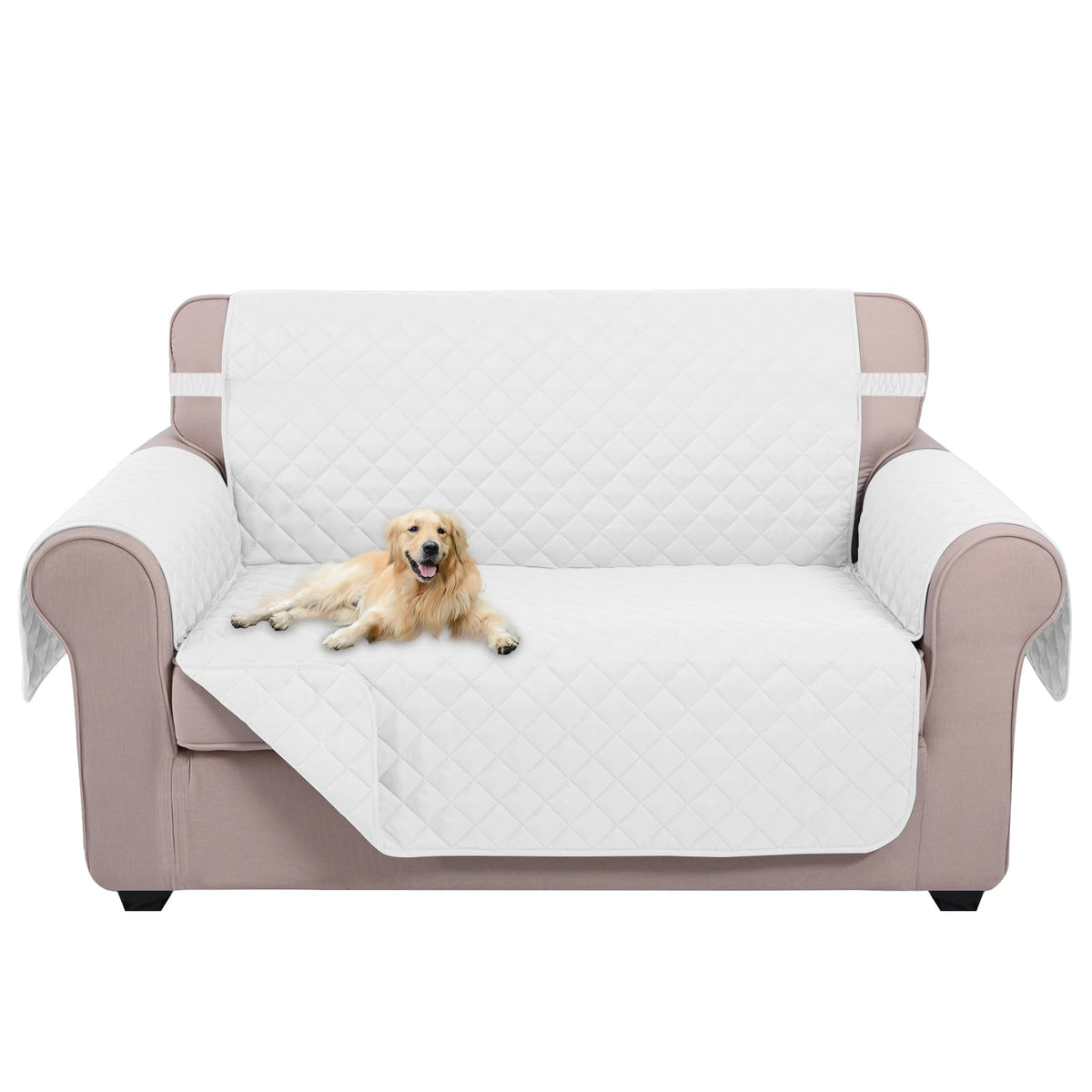 U-NICE HOME Reversible Sofa Cover Couch Cover for Dogs, Beige/Beige