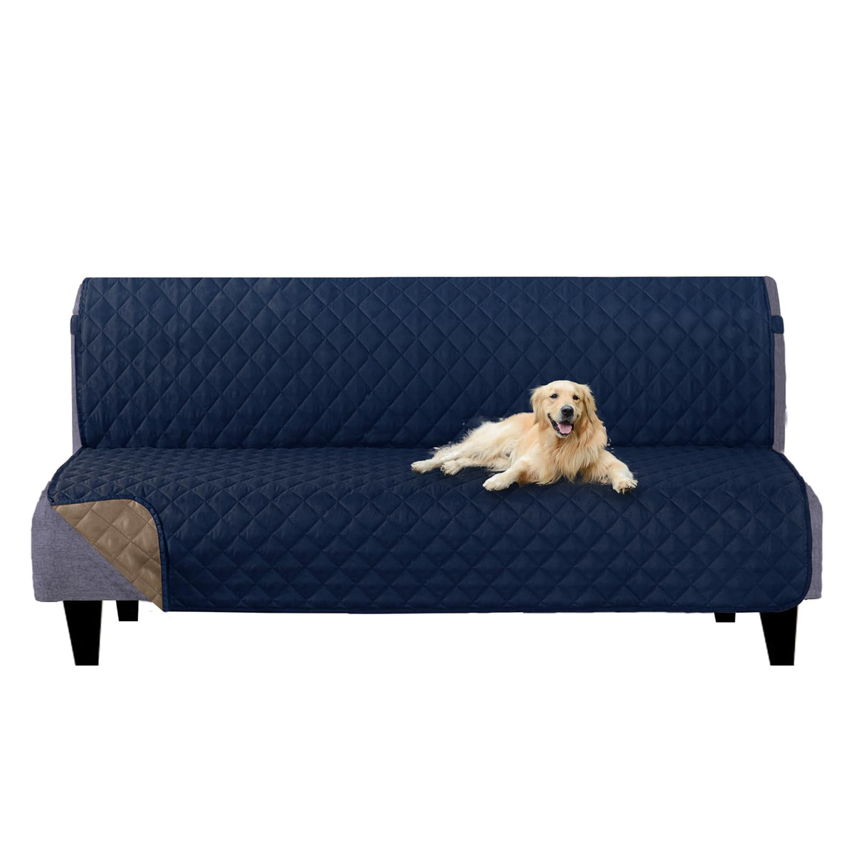 U-NICE HOME Reversible Sofa Cover Couch Cover for Dogs, Beige/Beige