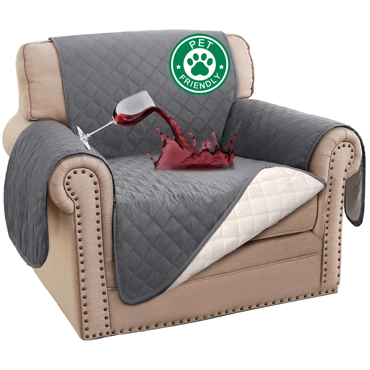 Turquoize 100% Waterproof Sofa Covers Couch Cover for Dogs, Sofa 70"